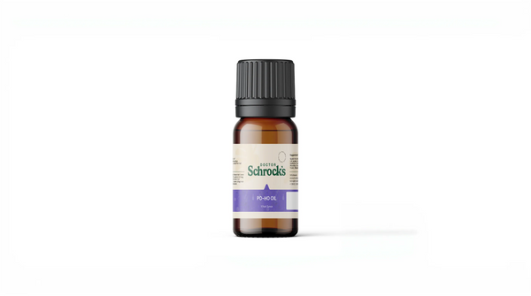 Dr. Schrock's Po-Ho Cooling Relief Blend bottle — 1oz cooling relief topical essential oil blend with menthol and peppermint on clean studio background, doctor-formulated topical essential oil blend